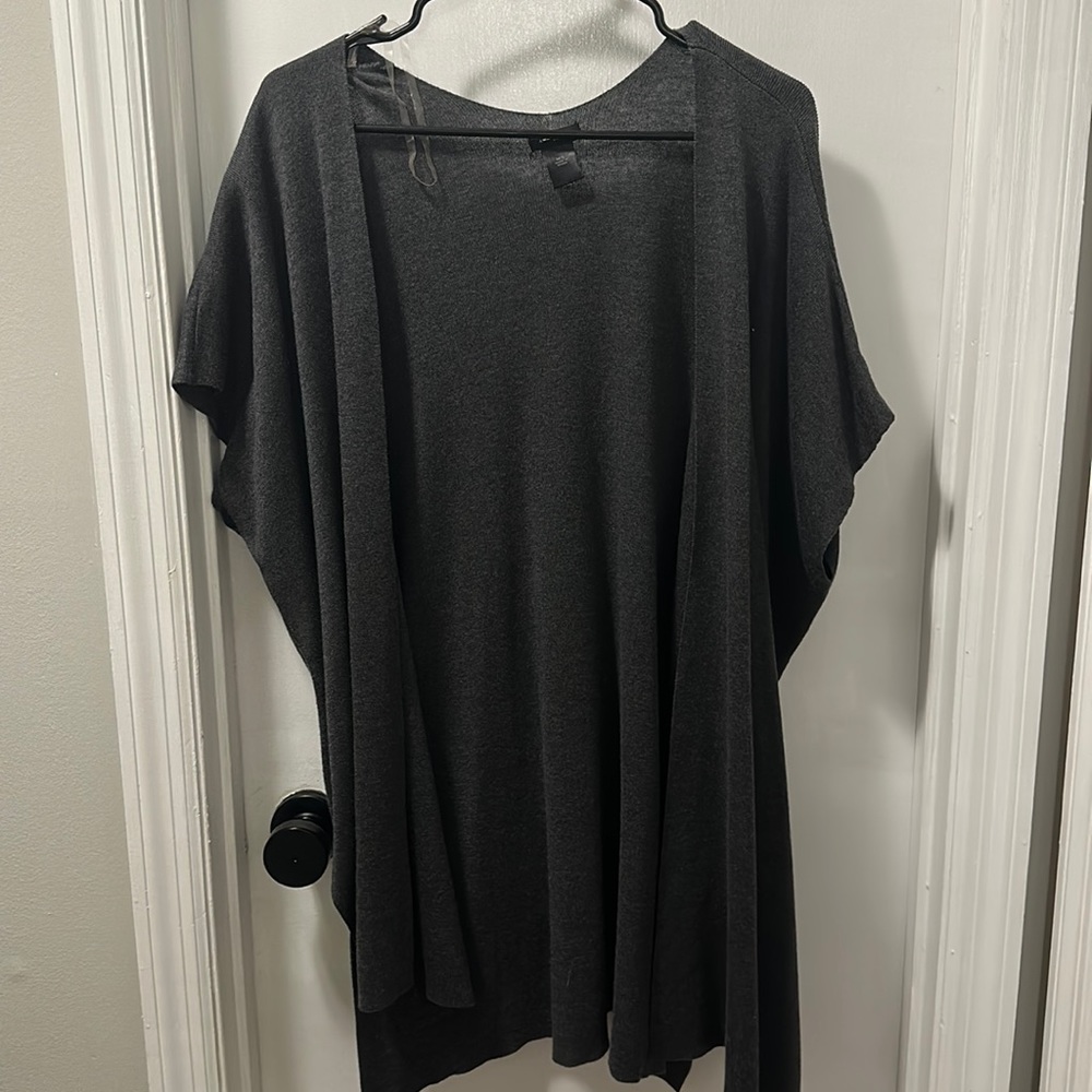 Ann Taylor, size M/L, open front shawl cardigan, short sleeve